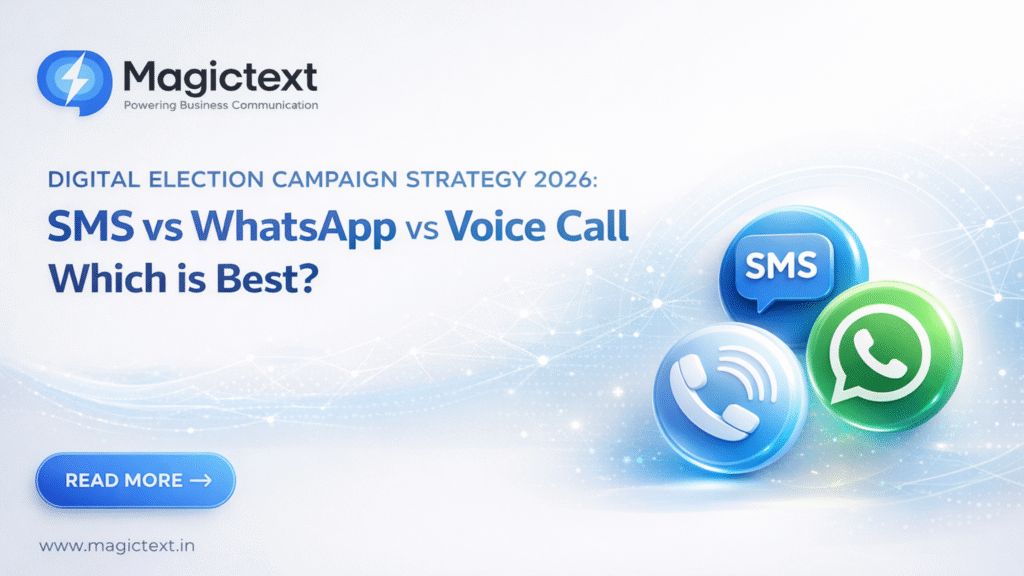 Digital Election Campaign Strategy 2026: SMS vs WhatsApp vs Voice Call – Which is Best?