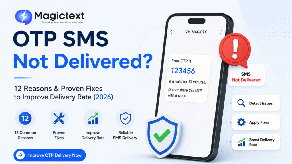 OTP SMS Not Delivered? 12 Reasons & Proven Fixes to Improve Delivery Rate (2026)
